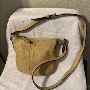 Coach Vintage Beige Pebble Leather Crossbody Bag
